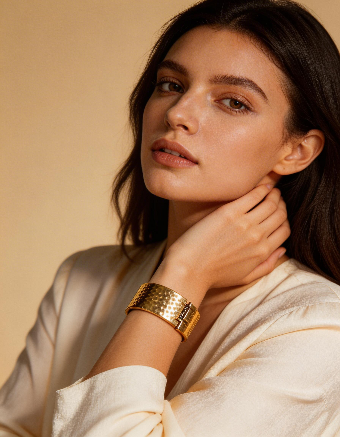 Mother of Pearl Spiral Cuff Bracelet