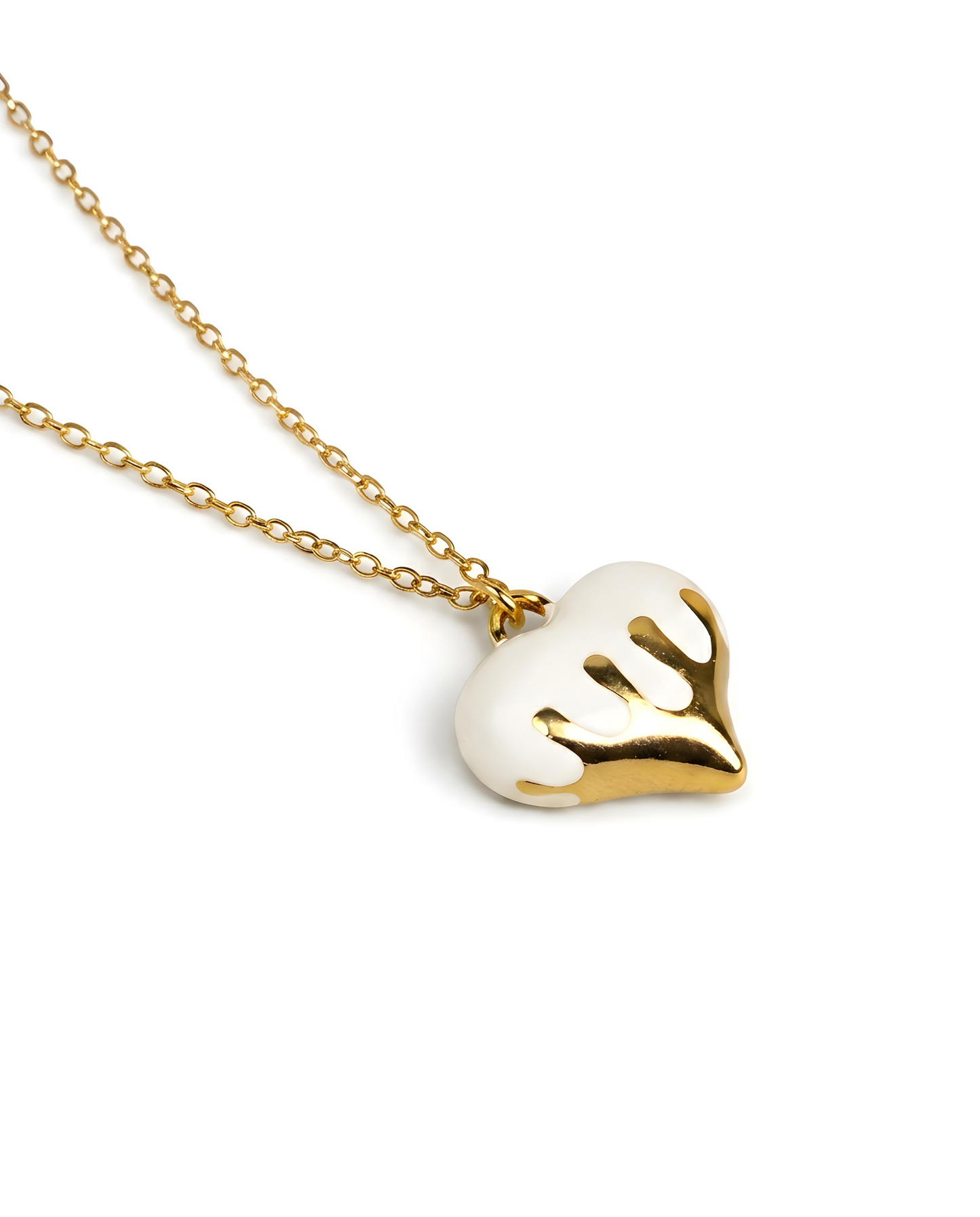 Melting Heart Enamel Necklace