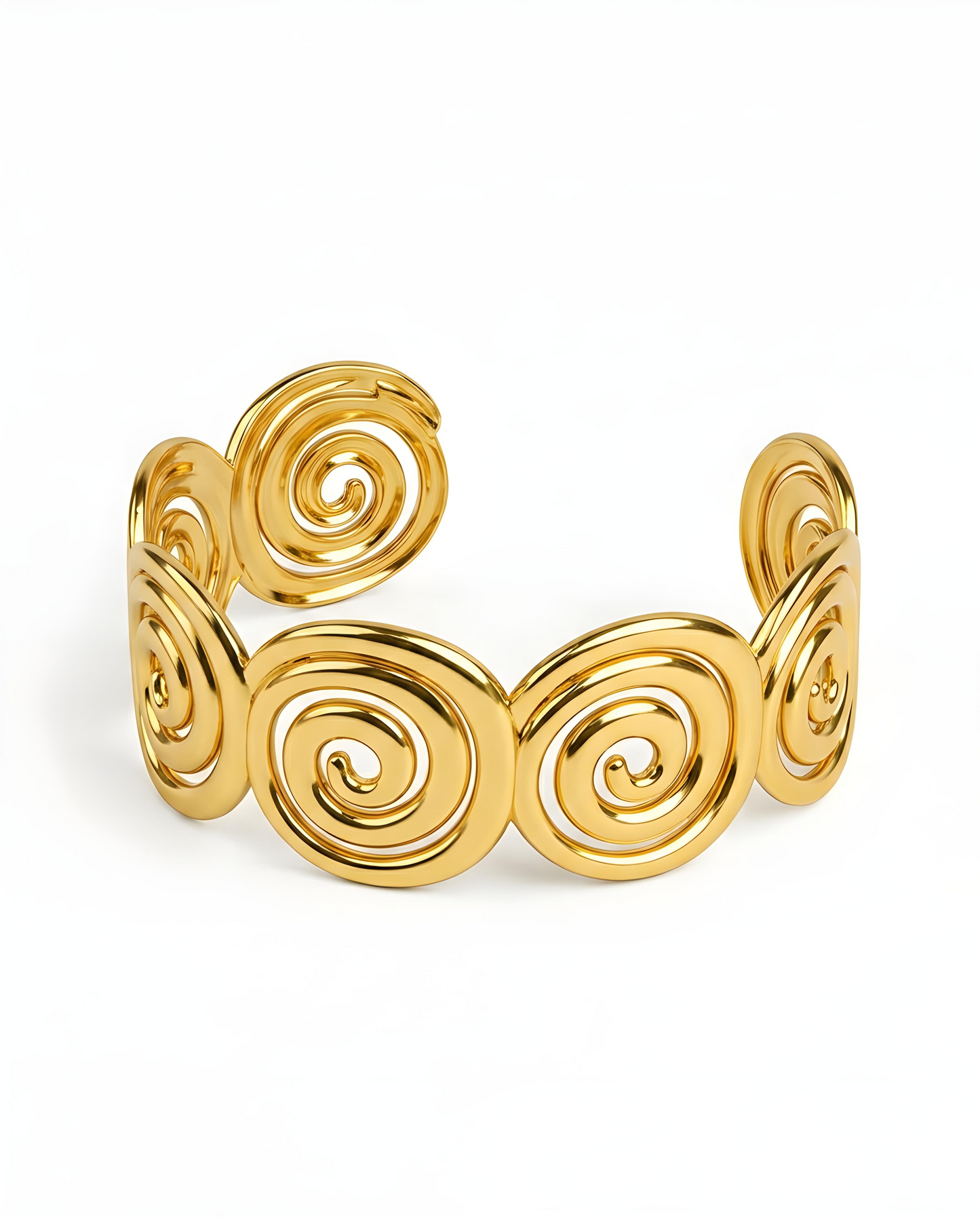 Vintage Spiral Cuff Statement Bracelet