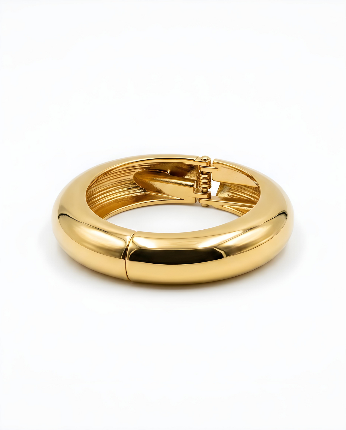 Geometric Square Gold Cuff Bracelet