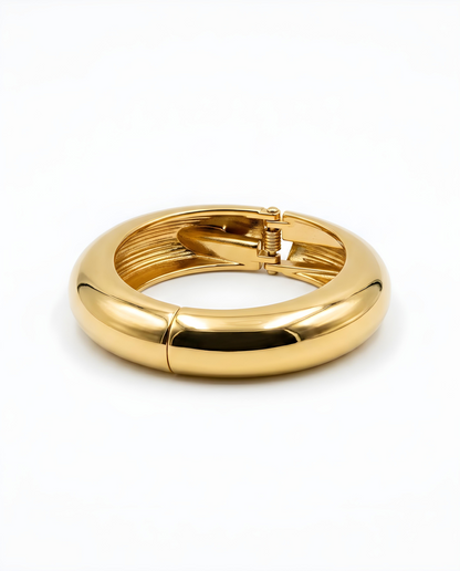 Geometric Square Gold Cuff Bracelet