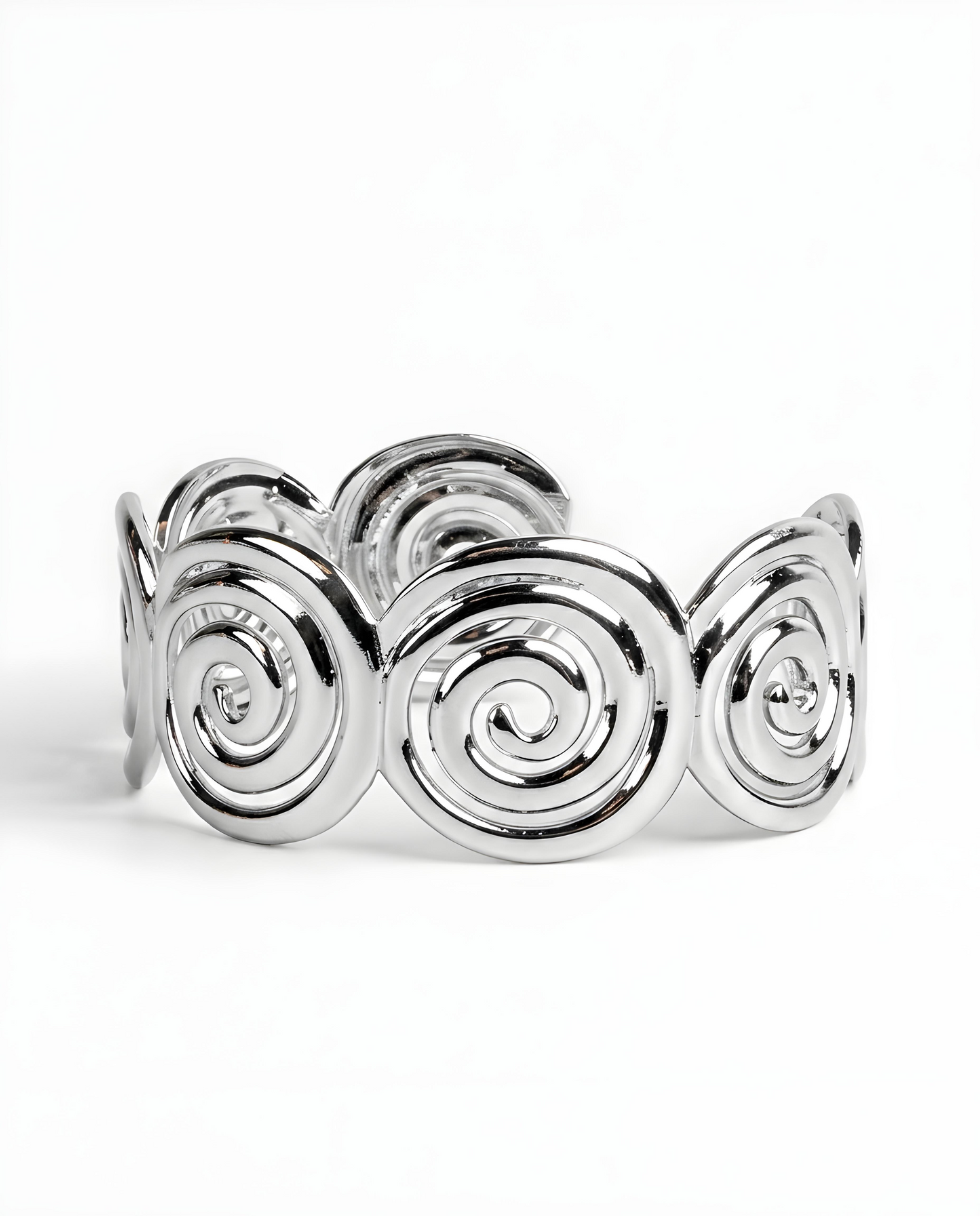 Vintage Spiral Cuff Statement Bracelet