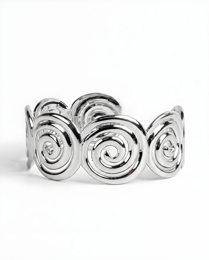 Vintage Spiral Cuff Statement Bracelet