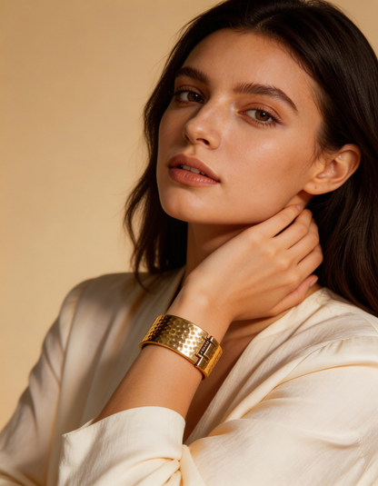 Mother of Pearl Spiral Cuff Bracelet
