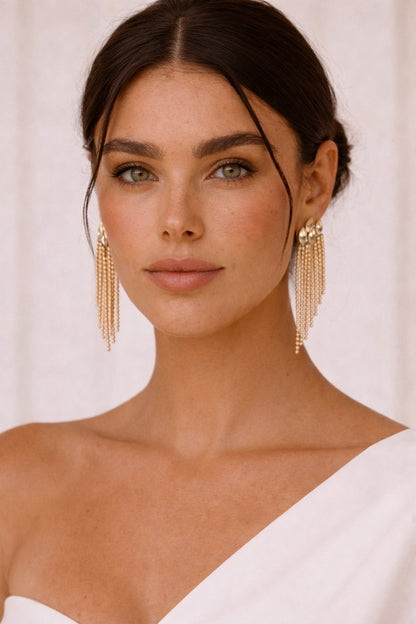 High-Polish Gold Textured Hoop Earrings